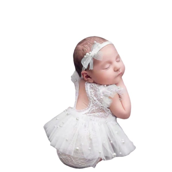 White Lace Newborn Photography Outfits Girl Newborn Photography P