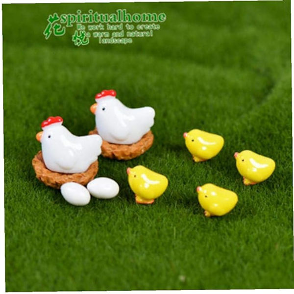 13 Stykker Hønse Kylling Kylling Egg Rede Liten Beite Statue Fig DXGHC