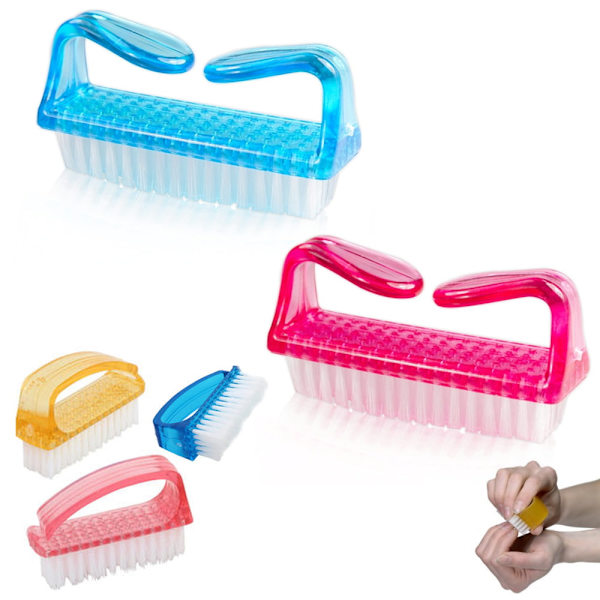 Paket med 9 Nagelböstar Handrengöring Manikyr Pedikyr Nagelscrub
