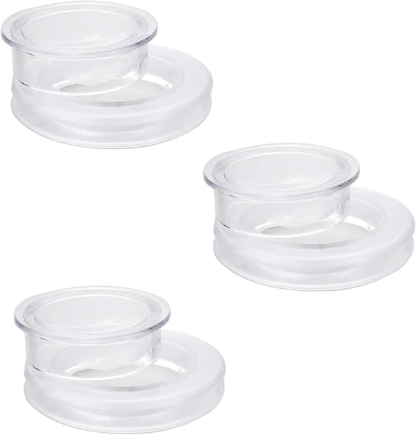 3-pakks paraplyhullringer og klar silikonelokk 2,4\" plastst