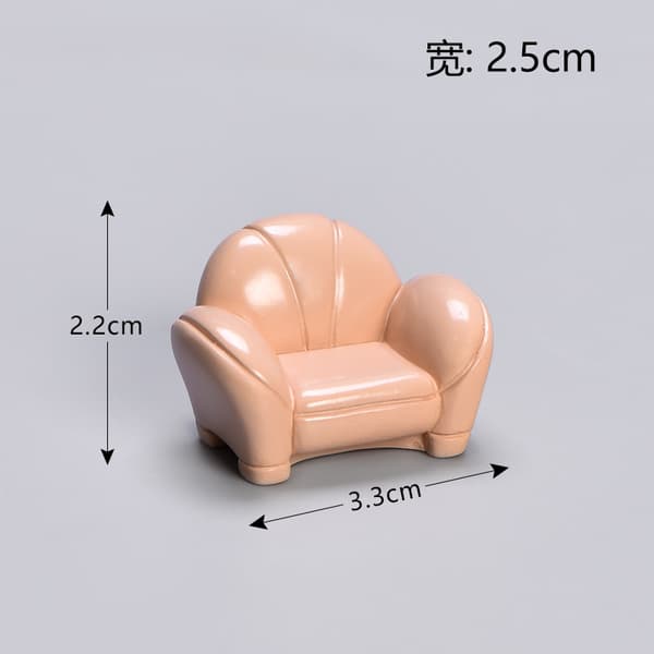 20 Simulerede møbelserie Miniature skab, lædersofa, mi