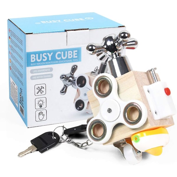 Tidlig barndomsutdanning Montessori travel cube seks i en forelder-