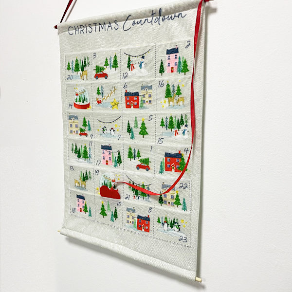Julepynt Julekalender Linstoffimitasjon Chr