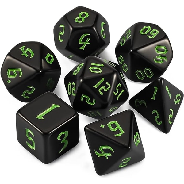 DND Tärningssats - D&D Polyhedrala Tärningar (7 st) för Dungeons and Dragons