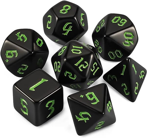 DND Terningsett - D&D Polyhedrale Terninger (7 stk) for Dungeons and Dragon