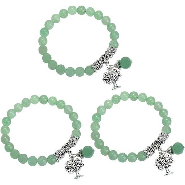 8mm Natursten Armbånd Chakra Energi Perler Ædelsten Stræk E