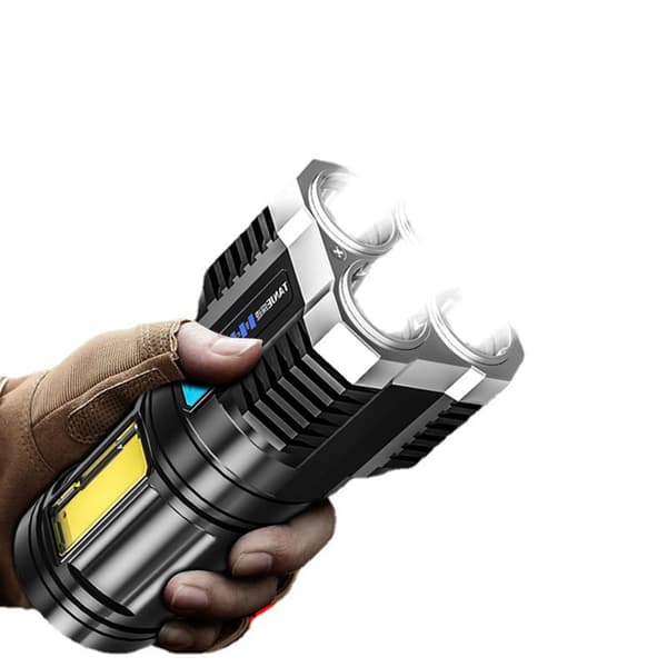Super Kirkas Taskulamppu Led-Taskulamppu Usb Ladattava Taktiikka Valo
