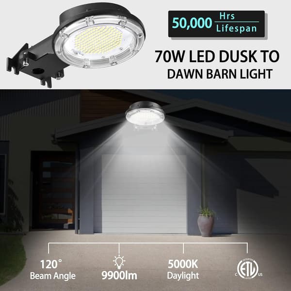 Belysning 70W LED Låve Lys Skumring til Daggry Utendørs Hage Lys 990