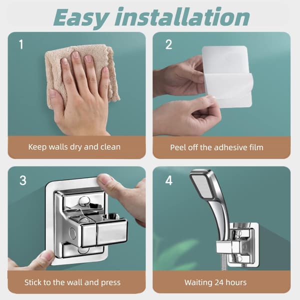 Universal Bruseshovedholder, Ingen Boring Bruseshovedholder, 360° Justerbar