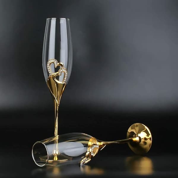 Bröllopskampanjekoppar kreativa toastglas lyxglas