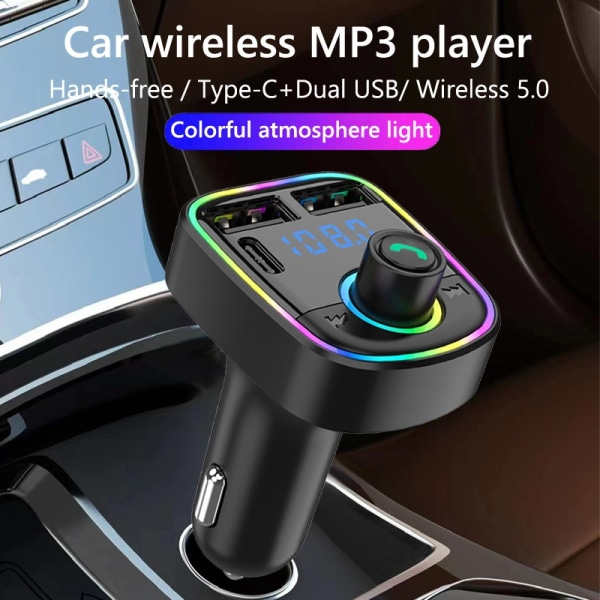 Bil FM-sändare Biltillbehör trådlös adapter Bluetooth M DXGHC