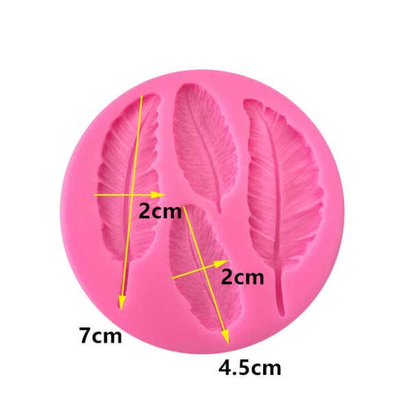 1 DIY Silikonform for kake, dekorativ form med bladmønster