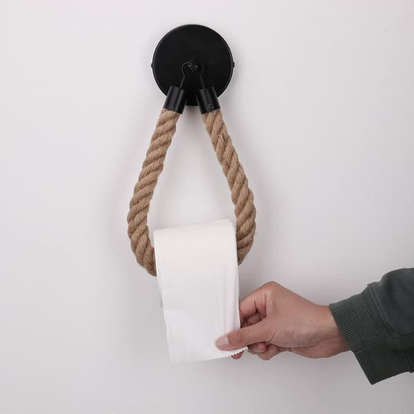 Vintage-tyylisen wc-paperiteline musta