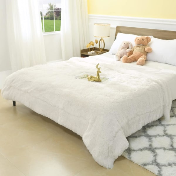 Shaggy Longfur Kunstpels Teppe, Fuzzy Kast Teppe 80*120cm