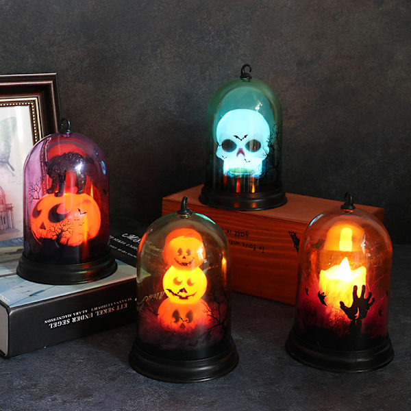 Halloween LED-lys kreative stearinlysføder håndværkslys pynt