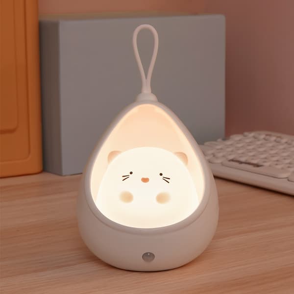 LED-nattelys med kroppssensor, USB, for gang, nattbord, skap