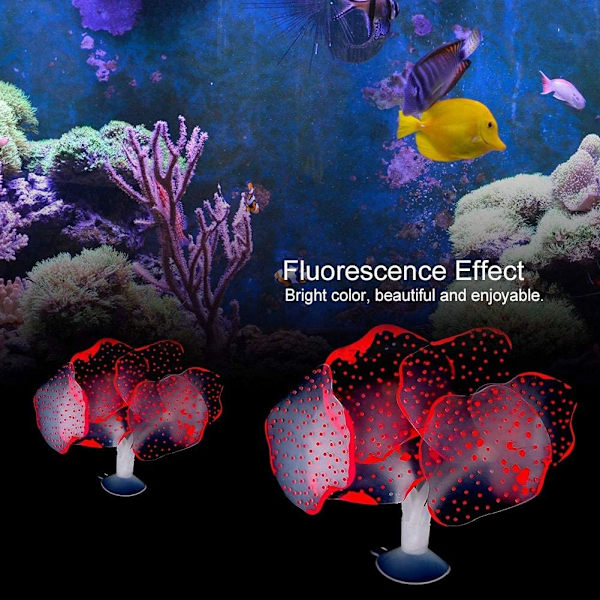 Kunstig Koral Akvarium Silikon Simuleringsplante Fiskekum DXGHC