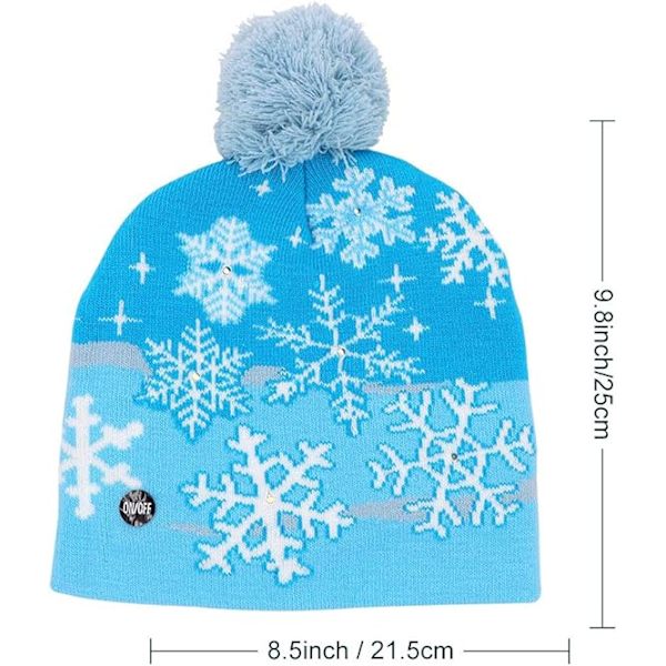LED Lysende Julehatte Julemanden Grim Hat Beanies 10 Farver