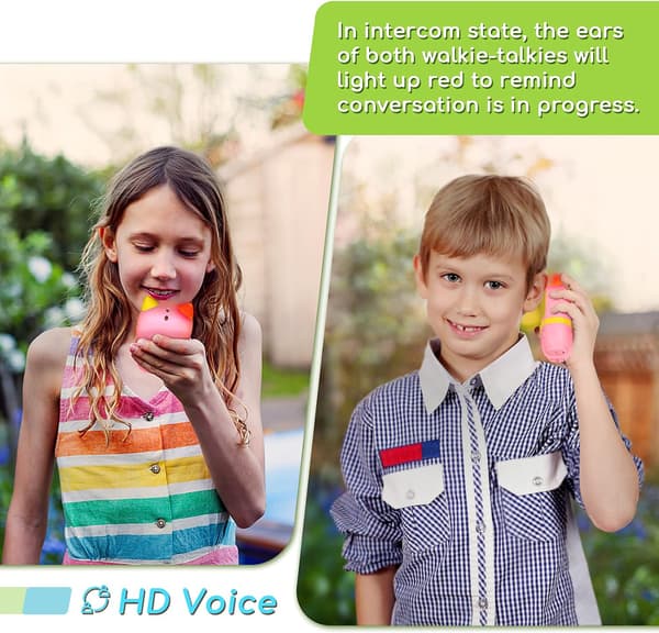 Walkie Talkies för Barn Laddningsbara 2-pack, Leksaker för 3 4 5 6-14