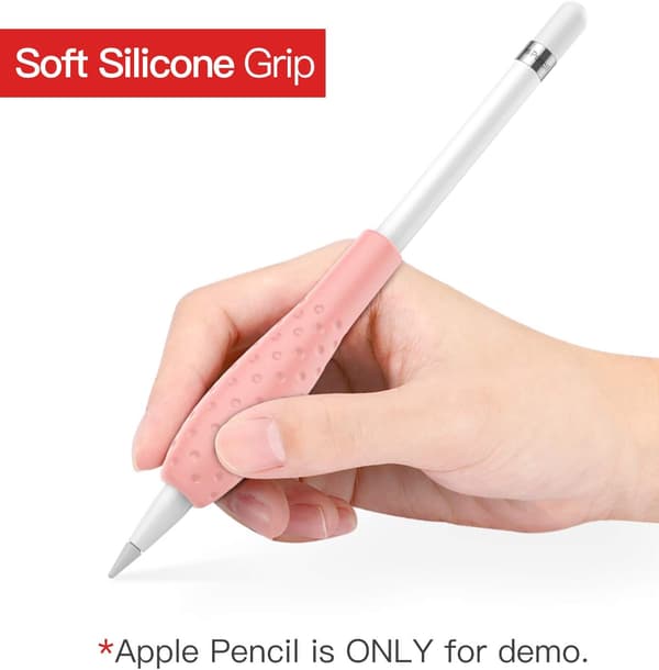 Silikonfodral för Apple Pencil - [Anti-Rulldesign, Ergonomisk Tri