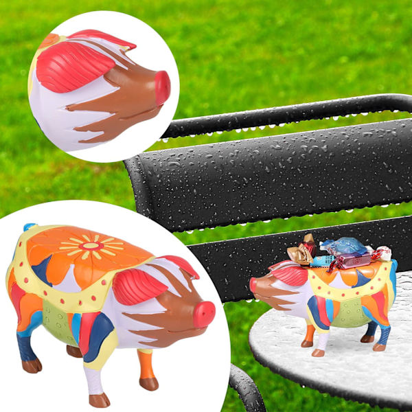 Animal Patio Resin Side Table, Gris Patio Side Table Farverige Folk