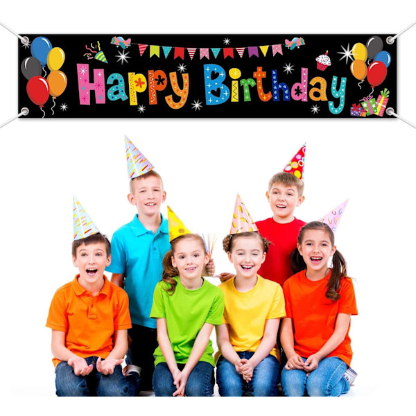 Färgglad Happy Birthday Yard Banner Stor Happy Birthday Yard Sign backdrop Det är min födelsedag Backdrop Party Inomhus Utomhus