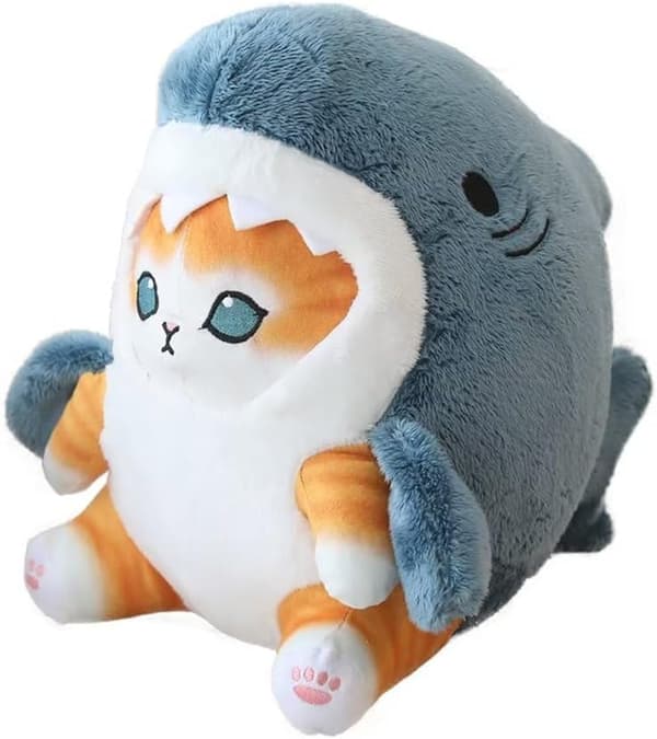 Haj-Plushdjur för Bebisar, Söta Katthaj-Gosedjur, Plushie-Docka DXGHC