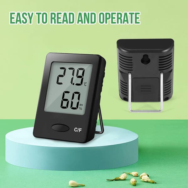 2 stk. LCD Digital Indendørs Termometer Hygrometer Temperatur Luftfugtighed