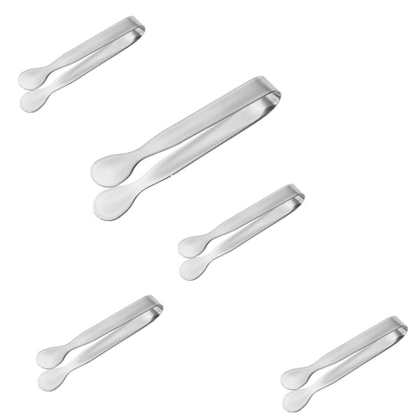5-pack Mini Tångar Socker Tångar Is Tångar Rostfritt Stål Små Ser