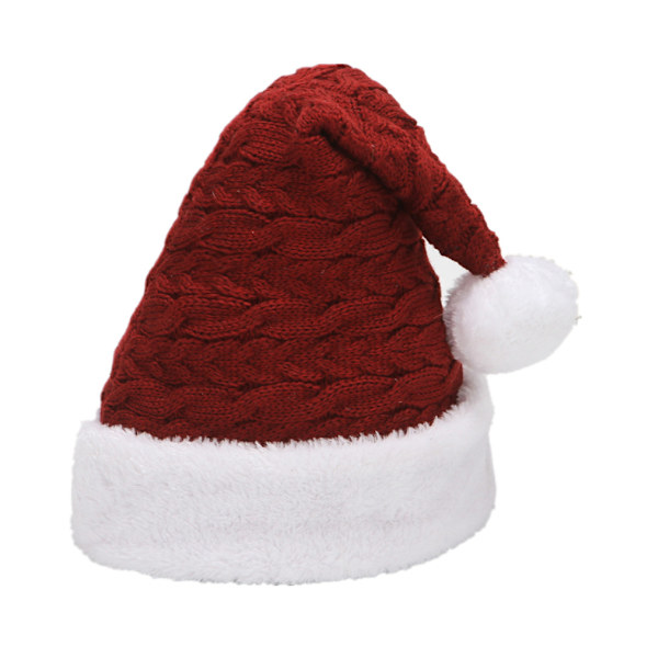 3 Stykke Vridne Strikket Uld Julehat, Hat til Voksne
