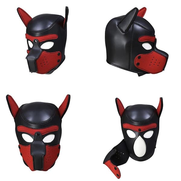 Rollespill Rød Hund Maske Rollespill Fullt Hode Med Maske DXGHC