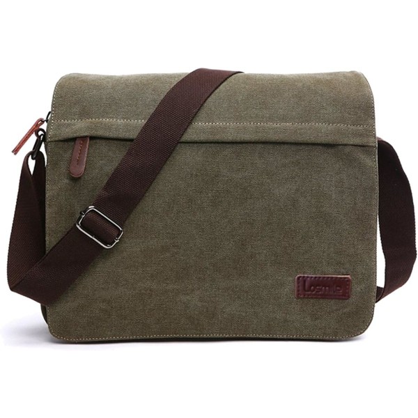 Mænd Skuldertasker, Canvas Crossbody Tasker, 13,3 tommer Laptop Tasker
