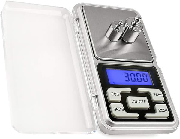 1,1 kg/500 g (0,01 g) Högprecisions Digital Smyckesvåg i Foder