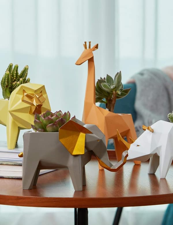 Elefant Planterstaty Art Present Figur Staty Resin Skulptur