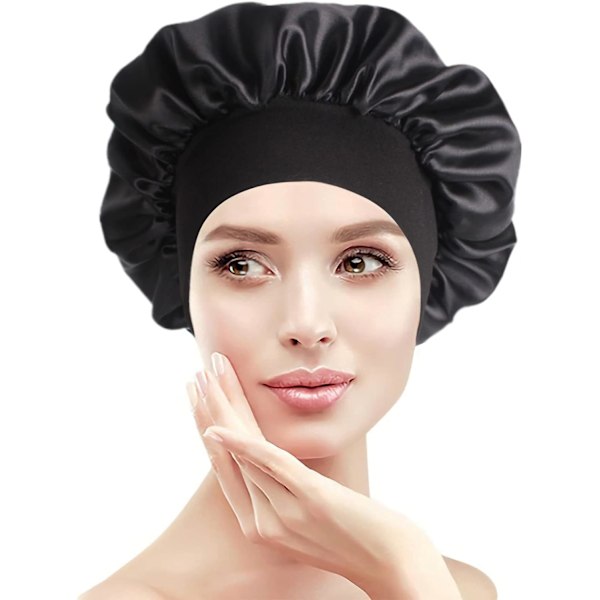 1 Stycke Satin Nattmössa, Sovhuva, Stretchig Nattmössa
