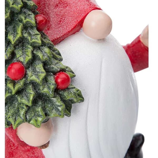 1 st Resin Hantverk Vit Skäggig Tomte Jultomte Dekorativ Staty