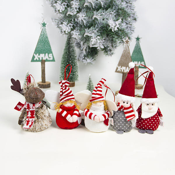 5 nya juldukssanta tomte snögubbe dockor hängen ins C