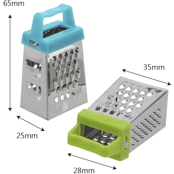 7×3.5cm Mini 4-sidig Handskärare för Frukt och Grönsaker, PP Pl