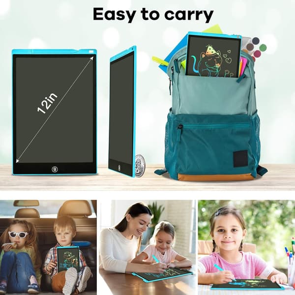 Skrivetablet 12 Tommer Farverig Tegnetablet til Børn, 4~12 DXGHC
