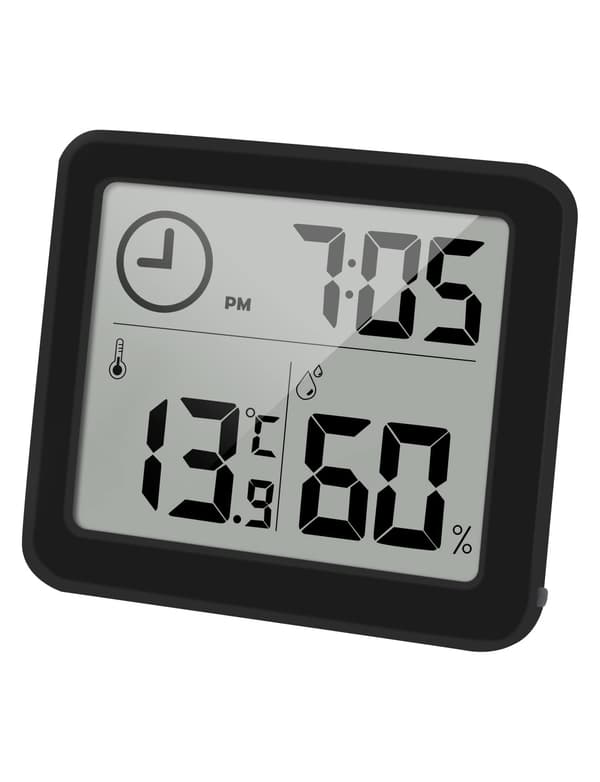 Digital Termometer/Hygrometer 3.2” LCD Stor Skjerm Innendørs A