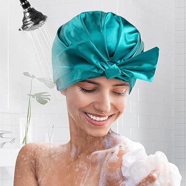 Ny Silke Vandtæt Badehætte Sedin Foring Imitation Silke Bathi