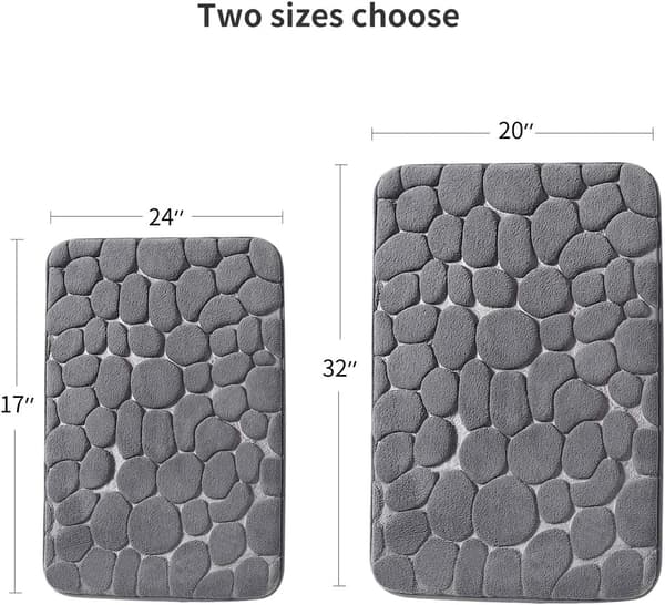 Minneskum Badematter Cobblestone Badmatter Super Absorberende B