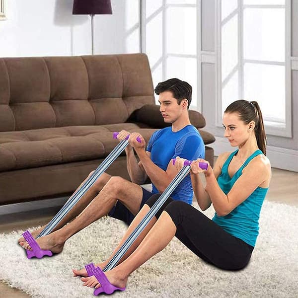 Elastisk Sit-Up Dragrep Fjäder Spänning Pedal Mage Ben Träning