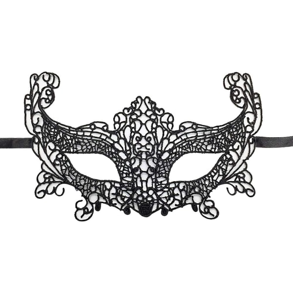 Sexig svart spetsmask för kvinnor för Masquerade Halloween Party Pro DXGHC