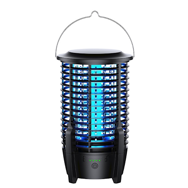 Bug zapper utomhus, 2000V elektrisk myggzapper med 3600mAh uppladdningsbart batteri och LED-nattlampa, sladdlös Porta
