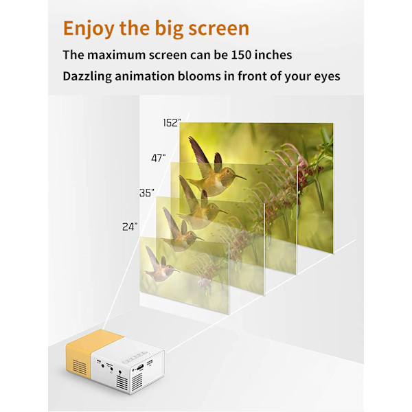 LED-kotikonttori YG300-projektori HD 1080P Mikro Mini-projektori