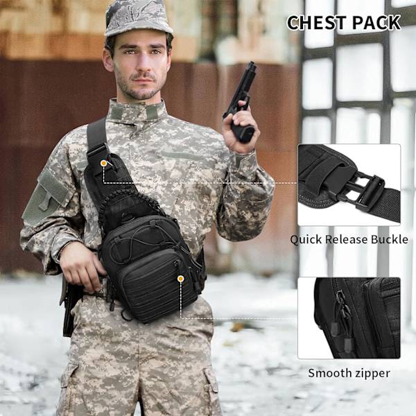 Axelremsväska Militär Taktisk Axelväska Molle Messenger Bag