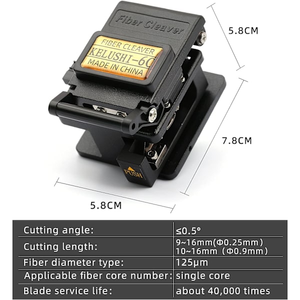 S6C fiberklyvare, FTTH, hög precisionsklippning, 12-stationers blad
