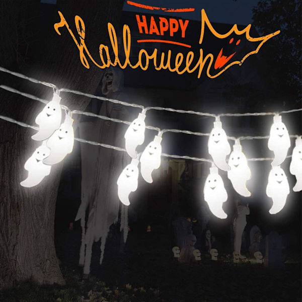 LED Spøkelseslysstreng, Halloween Lysstreng, 3M 20 LED Hallowe