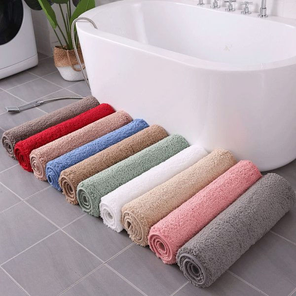 Mikrofiber Badeværelsesmåtter (16x24 Tommer, Rød) Bløde og Absorberende